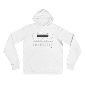 IAM WEARe CONNECTED Design (LUXE) PLATINUM-Letter Bella F/B Unisex Hoodie