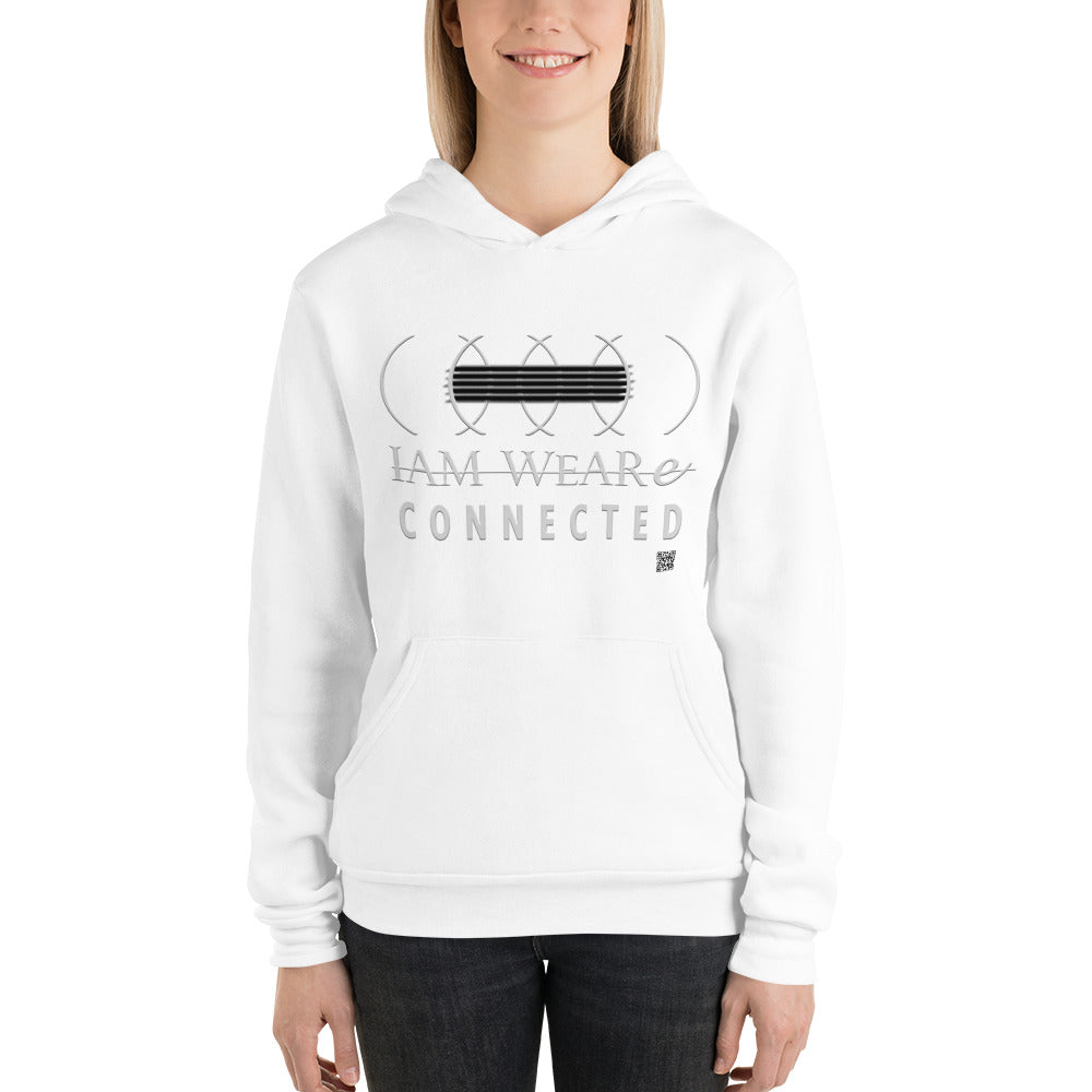 IAM WEARe CONNECTED Design (LUXE) PLATINUM-Letter Bella F/B Unisex Hoodie