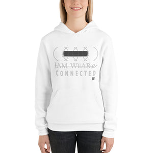 IAM WEARe CONNECTED Design (LUXE) PLATINUM-Letter Bella F/B Unisex Hoodie