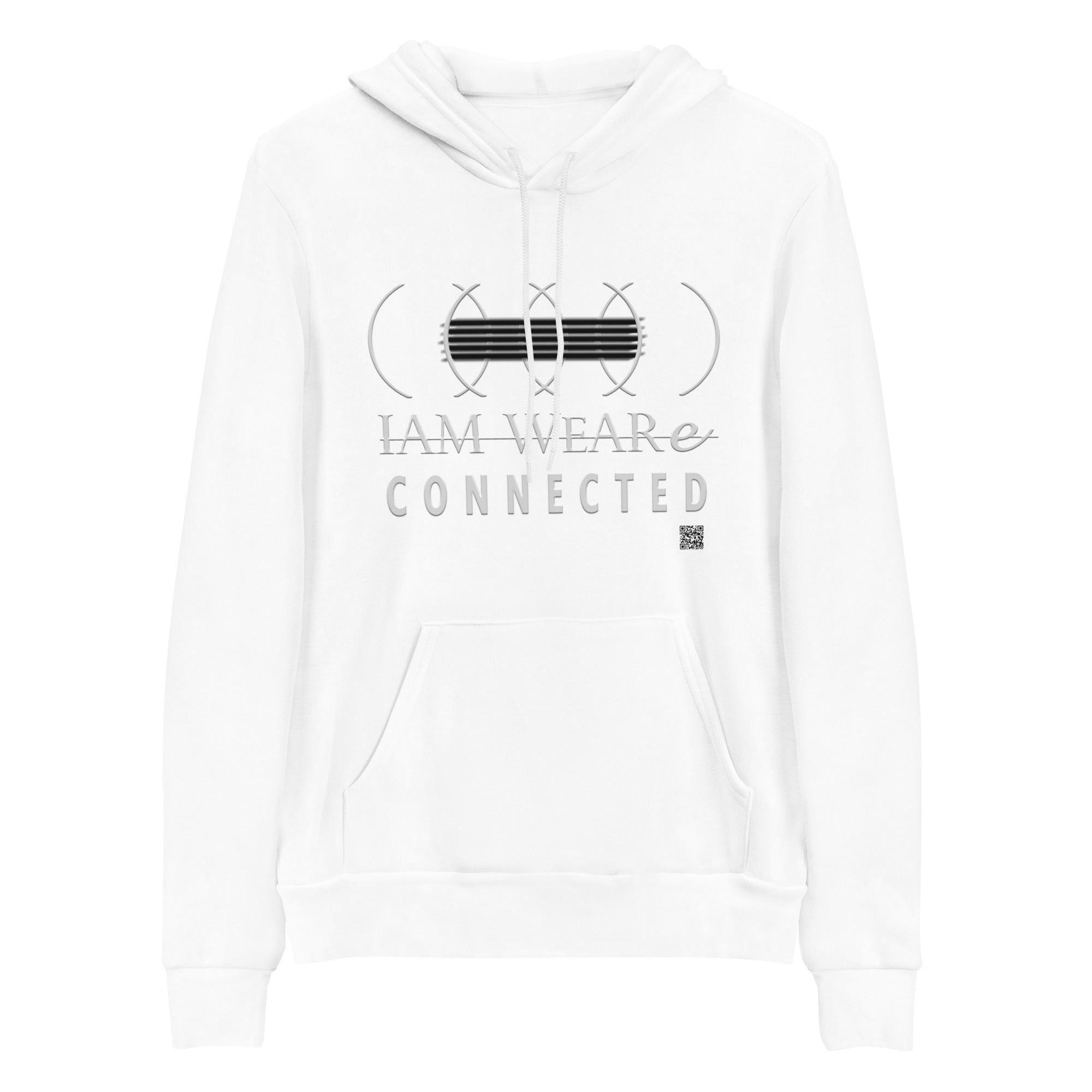 IAM WEARe CONNECTED Design (LUXE) PLATINUM-Letter Bella F/B Unisex Hoodie