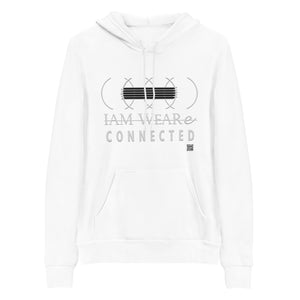 IAM WEARe CONNECTED Design (LUXE) PLATINUM-Letter Bella F/B Unisex Hoodie