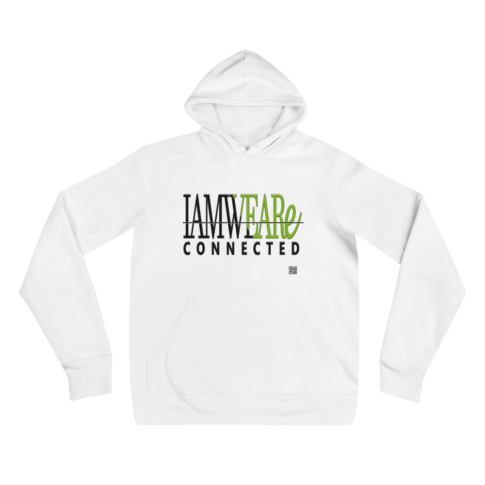 IAM WEARe CONNECTED Design (GSL2) Green-Letter Bella F/B Unisex Hoodie