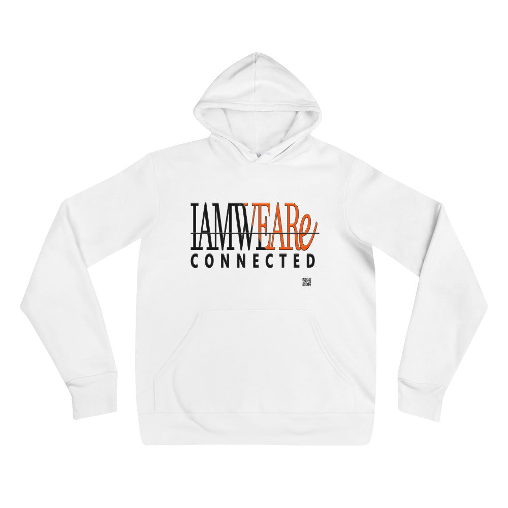 IAM WEARe CONNECTED Design (GSL2) Orange-Letter Bella F/B Unisex Hoodie