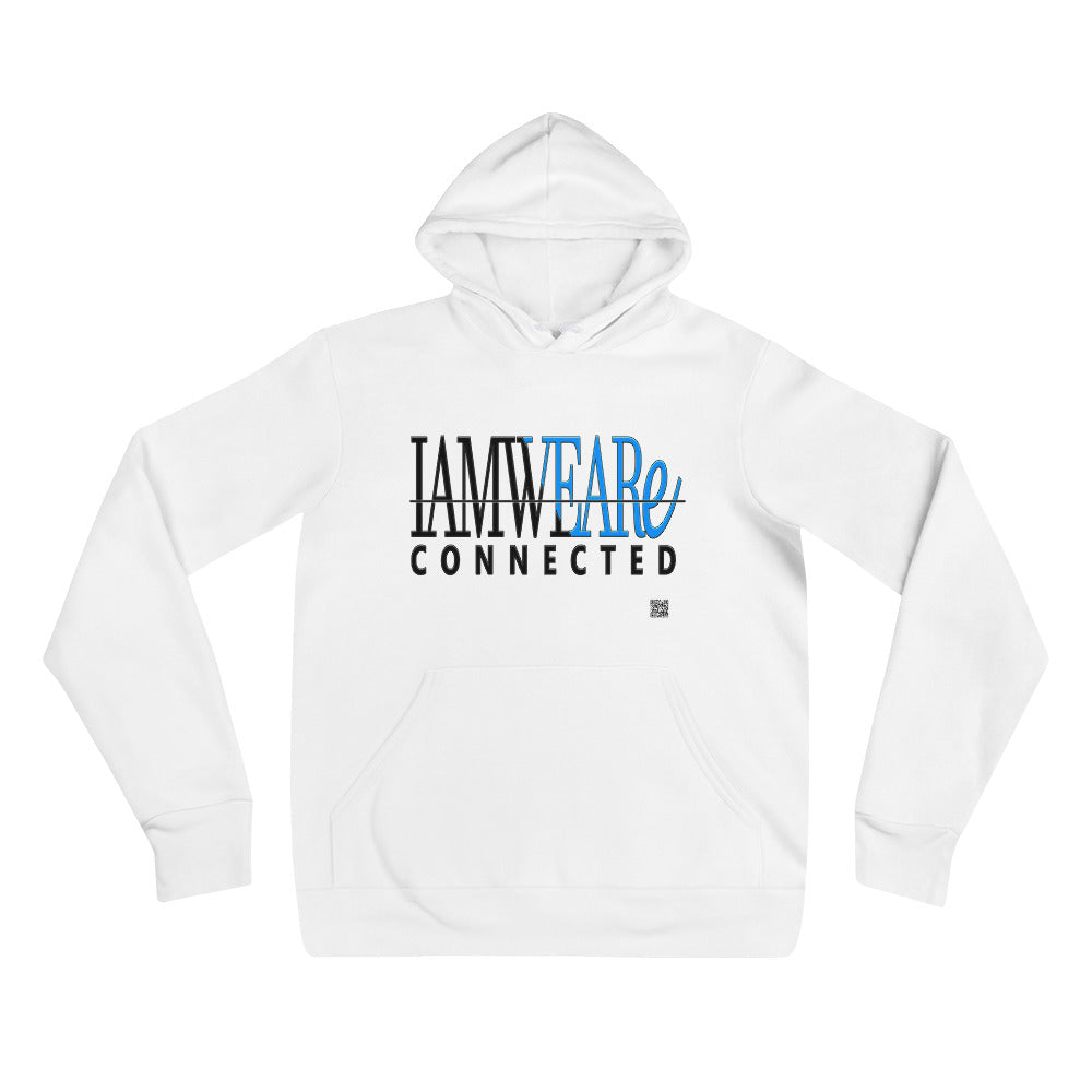 IAM WEARe CONNECTED Design (GSL2) Blue-Letter Bella F/B Unisex Hoodie