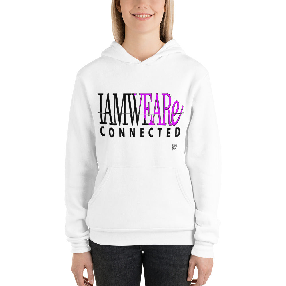 IAM WEARe CONNECTED Design (GSL2) Purple-Letter Bella F/B Unisex Hoodie