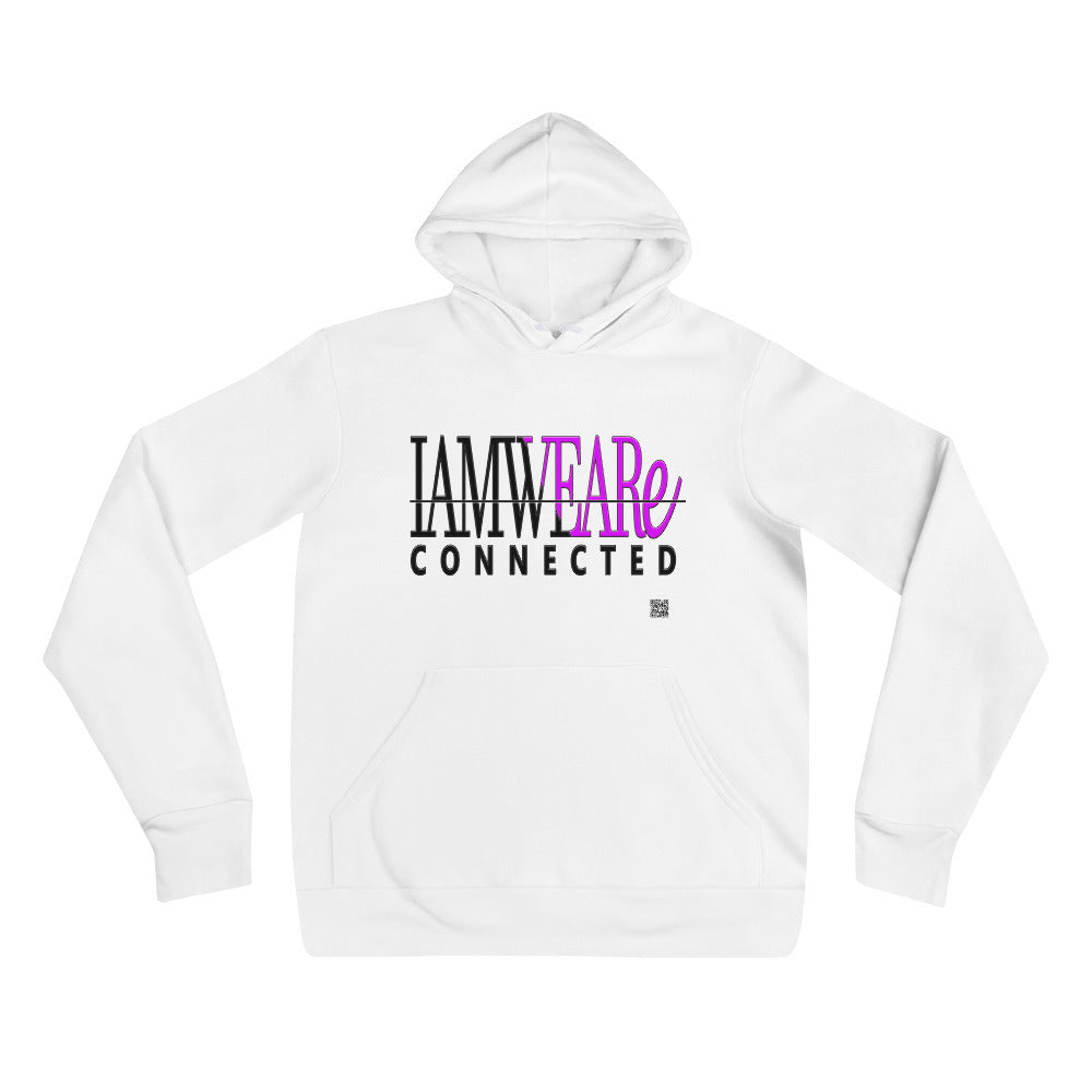 IAM WEARe CONNECTED Design (GSL2) Purple-Letter Bella F/B Unisex Hoodie