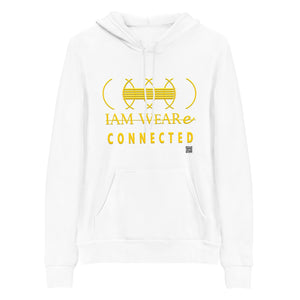 IAM WEARe CONNECTED Design (LUXE) Gold-Letter Bella F/B Unisex Hoodie